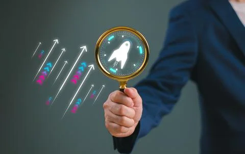 Increase strategy busines plan trend concept. Achieve growth goal sale market Foto stock