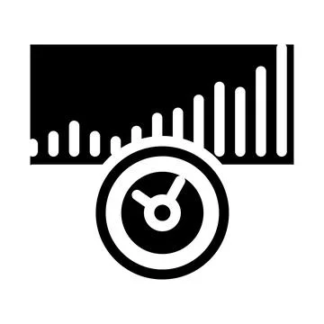 Increase time glyph icon vector illustration Stock Illustration