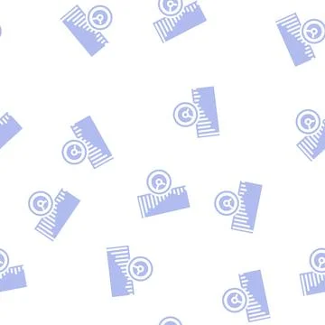 Increase time glyph vector seamless pattern Stock Illustration