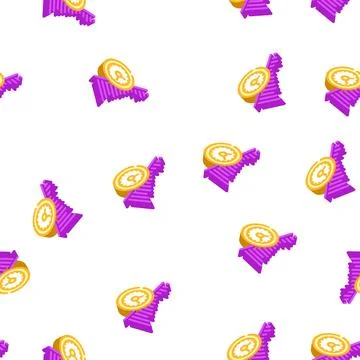 Increase time isometric icon seamless pattern Stock Illustration