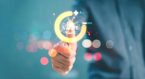 Increase value service, growth value, company value added, business growth co Stock Photos