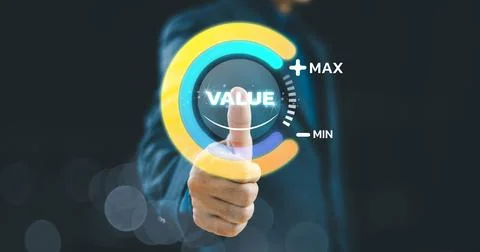 Increase value service, growth value, company value added, business growth co Stock Photos