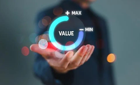 Increase value service, growth value, company value added, business growth co Stock Photos