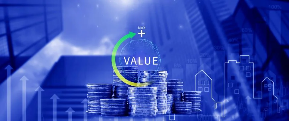Increase value service, growth value, company value added, business leverag.. Stock Photos
