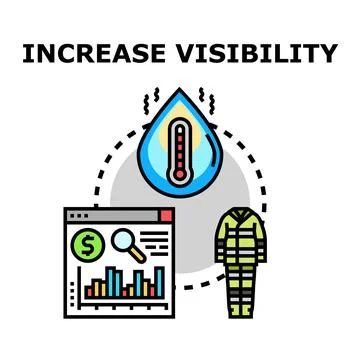Increase visibility concept representing online marketing promotion Stock Illustration
