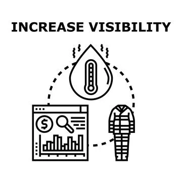 Increase visibility concept representing online marketing promotion Stock Illustration