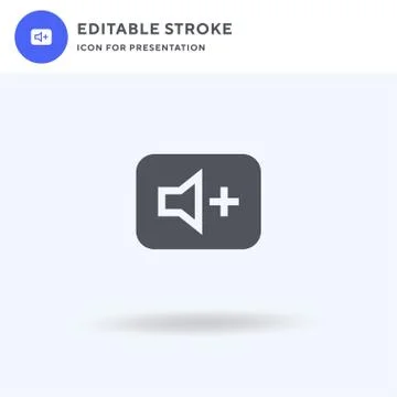 Increase Volume icon vector, filled flat sign, solid pictogram isolated on white Stock Illustration