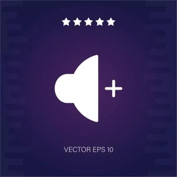 Increase volume vector icon Stock Illustration