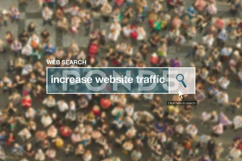 Increase website traffic web search bar glossary term Stock Photos