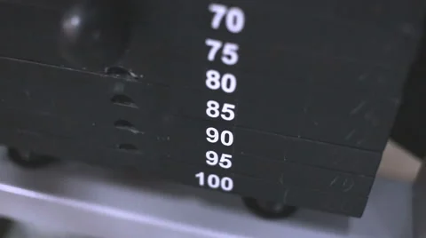 Increase the weight in the gym Stock Footage 63391053