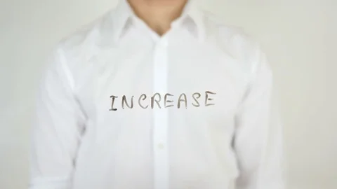 Increase, Written on Glass Stock Footage 72524267