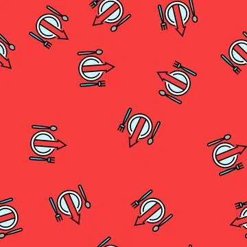Increased appetite adolescence puberty vector seamless pattern Stock Illustration