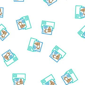 Increased brand awareness vector seamless pattern Stock Illustration