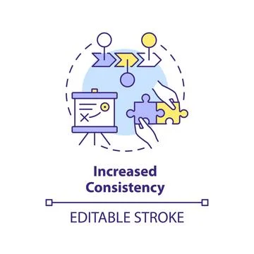 Increased consistency concept icon Illustrazione stock