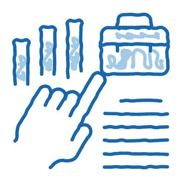 Increased efficiency doodle icon hand drawn illustration イラスト素材