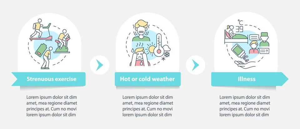Increased fluid consumption blue vector infographic template Stock Illustration