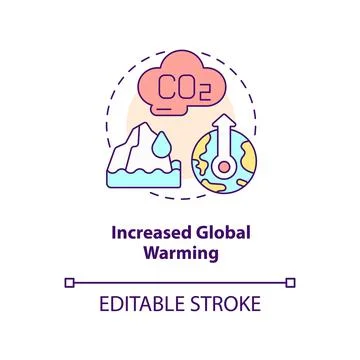Increased global warming concept icon Stock-Illustration