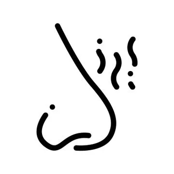 Increased Sense Of Smell Symptomp Icon Illustrazione stock