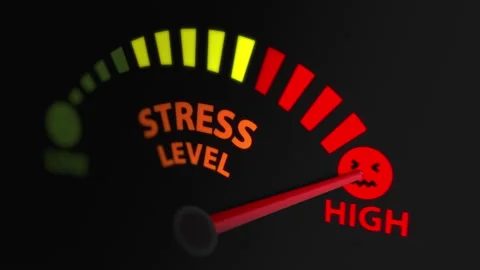 Increased the Stress Level Indicator to the Maximum Level Stock Footage 240473845
