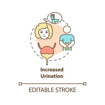 Increased urination concept icon Illustrazione stock