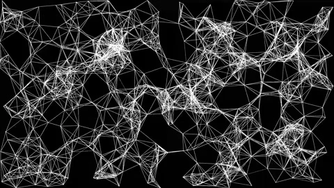 Increased white lines resembling spider webs in the dark Vidéo 320884112