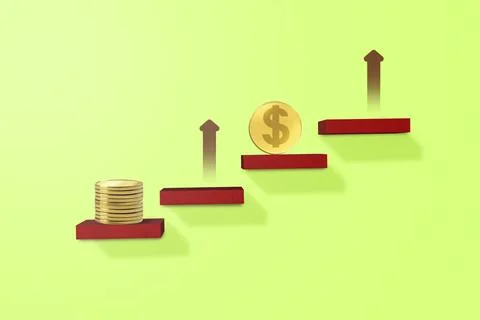 Increases arrow for inflation Stock Photos