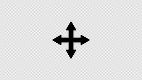 Increasing and decreasing screen size graphic animation. Alpha channel Video stock 294911745