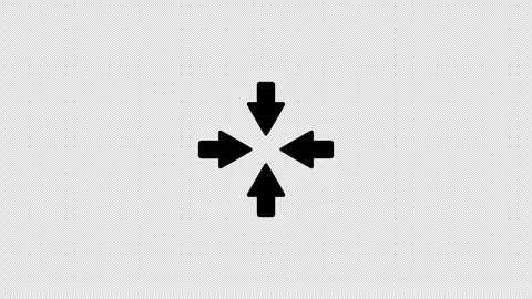 Increasing and decreasing screen size graphic animation. Alpha channel Video stock 294911810