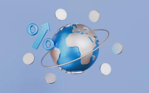 Increasing arrow and stack of money as financial saving rising Stock Illustration