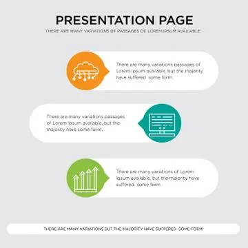 Increasing arrows, code on monitor, Cloud computing presentation design templ Stock-Illustration