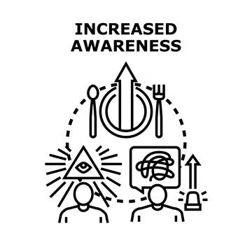Increasing awareness concept improving communication and understanding Stock Illustration