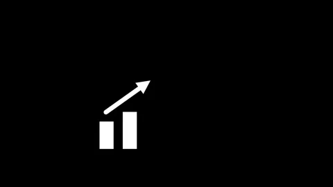 Increasing bar graph animation. A white chart Business and finance graphic. Stock Footage 315631261