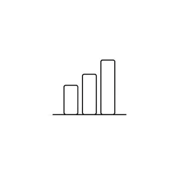 Increasing Bar Graph Icon Representing Growth And Data Performance Stock Illustration