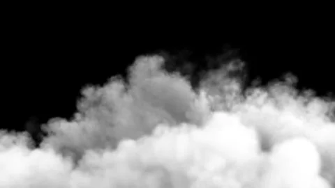 An increasing cloud of Smoke after a strong explosion and shock wave. 3D Stock Illustration