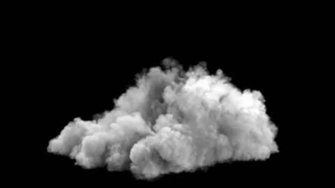 An increasing cloud of Smoke after a strong explosion and shock wave. 3D Stock Illustration