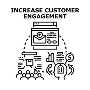 Increasing customer engagement concept vector illustration Stock Illustration