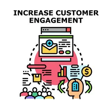 Increasing customer engagement concept vector illustration Stock Illustration