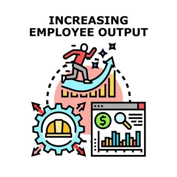 Increasing employee output vector concept evolving strategy Stockillustratie
