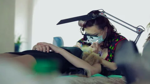 Increasing eyelash Stock Footage 68030747