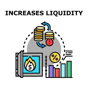 Increasing financial liquidity with asset conversion concept Stock Illustration