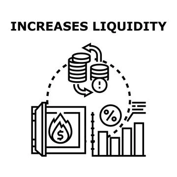 Increasing financial liquidity with asset conversion concept Stock Illustration