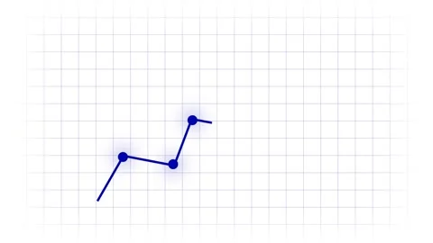 Increasing line graph animation charting financial growth, showing positive.. Vídeo Stock 331571968