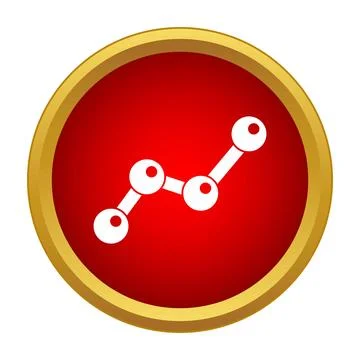 Increasing line graph data representing financial growth icon 스톡 일러스트