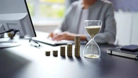 Increasing Money Coin Stack Concept 動画素材 219417596