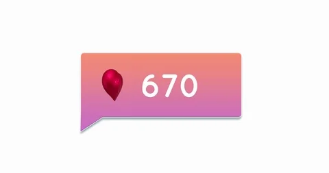 Increasing number of likes or hearts 4k Stock Footage 106212689