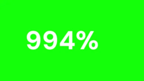 Increasing percentage values Stock Footage 340525585