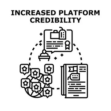 Increasing platform credibility with global user reviews Stock Illustration