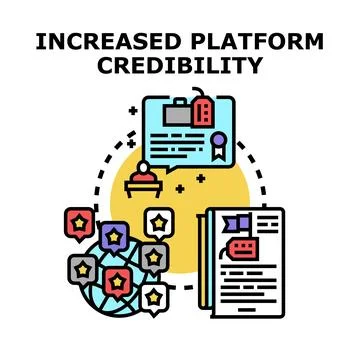 Increasing platform credibility with global user reviews Stock Illustration