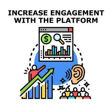 Increasing platform engagement with audience insights and analytics Stock Illustration
