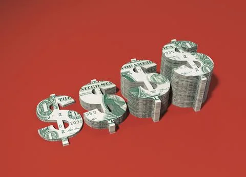 Increasing Profits or Increasing Costs Stock Illustration
